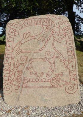 The runestone at Tullstorp Church, Sweden