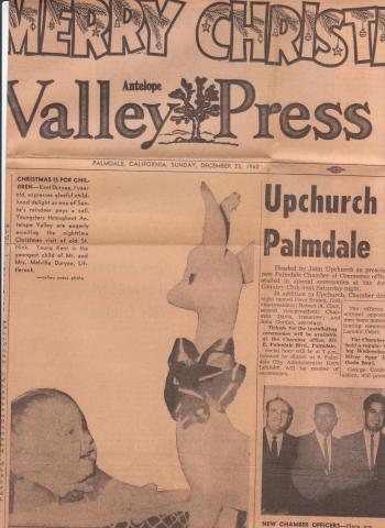 Kent on Front Page of AV Press